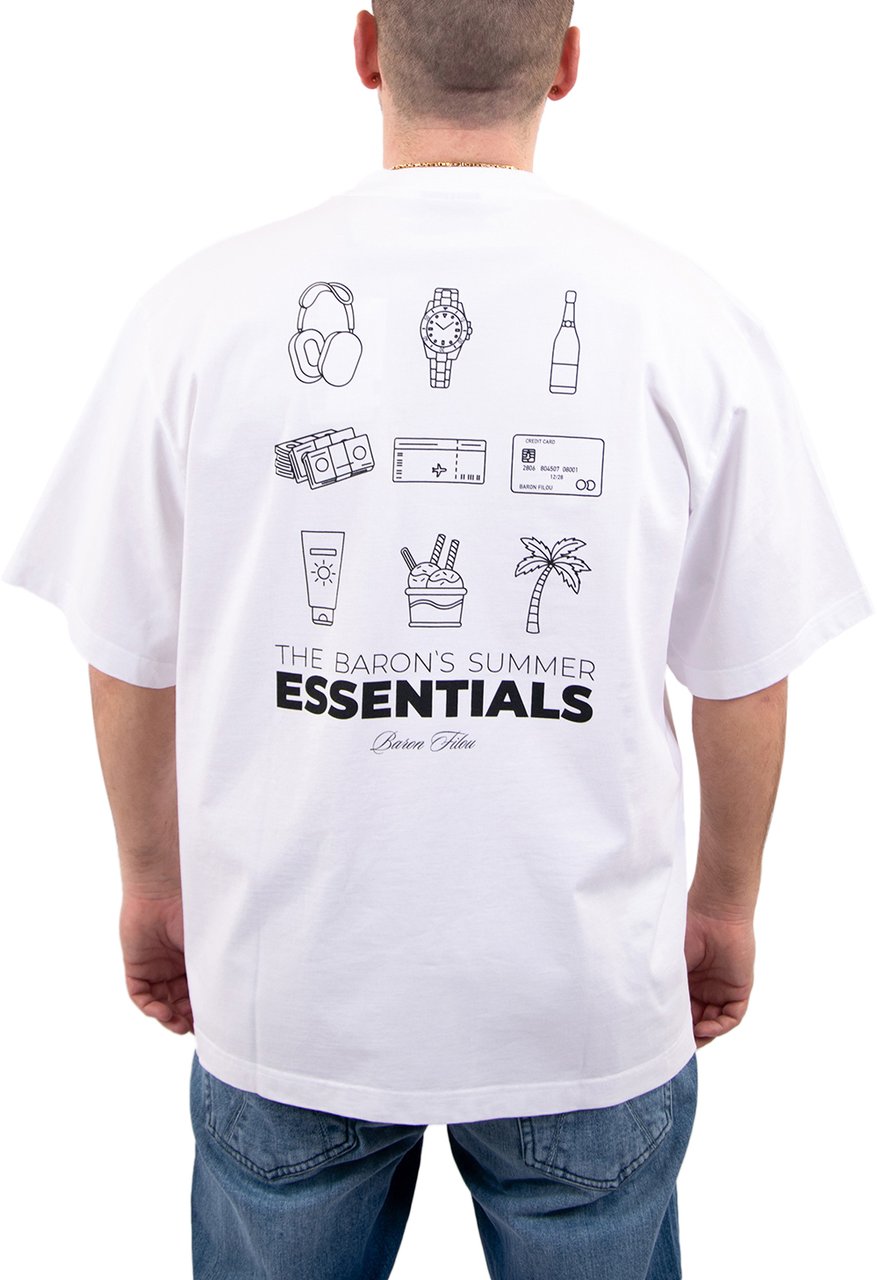 Baron Filou Oversized Backprint T-Shirt Baron Beach Bill Wit