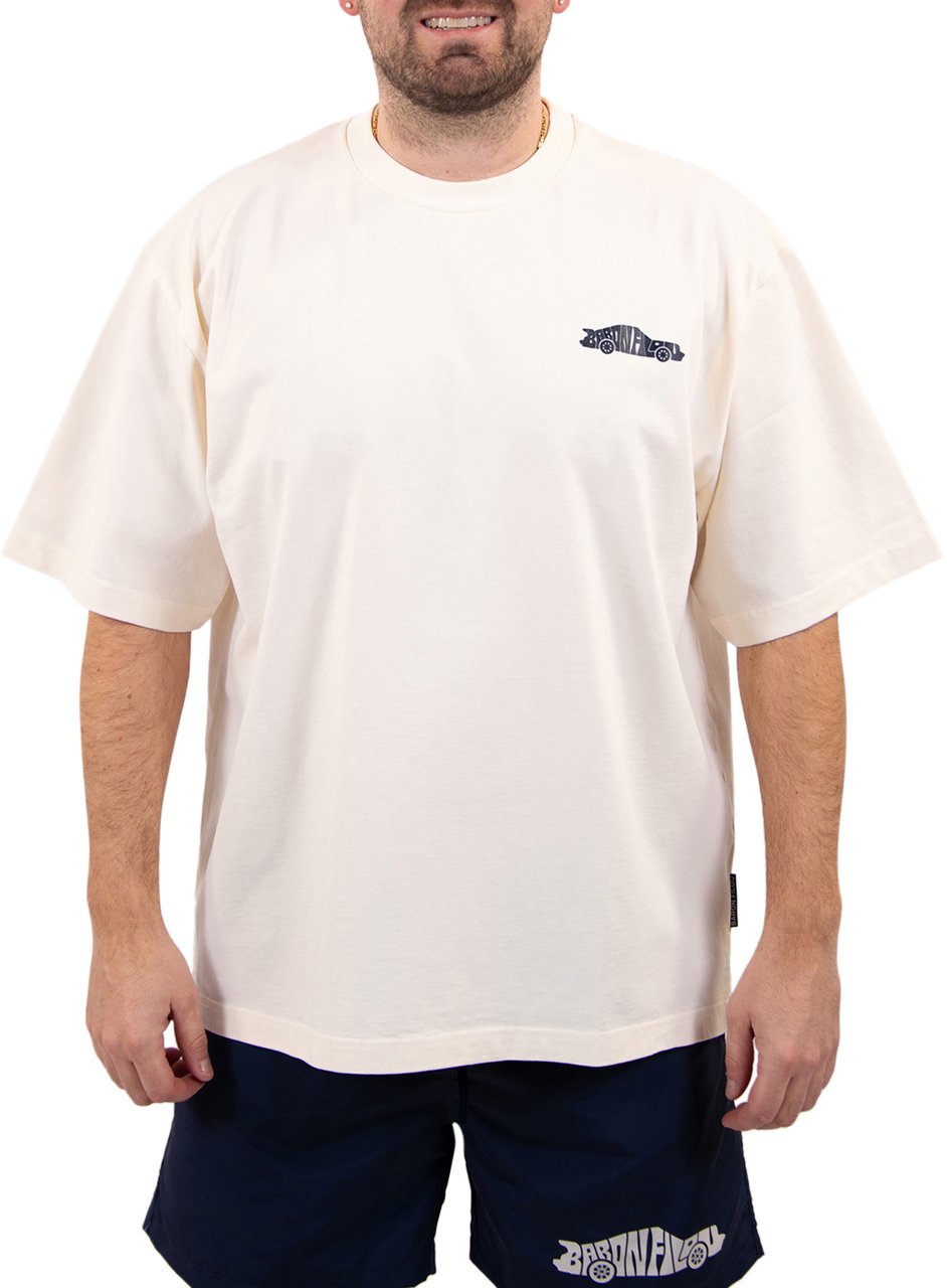 Baron Filou Oversized Backprint T-Shirt Valet Mode Beige
