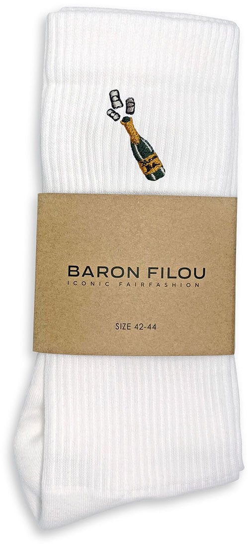 Baron Filou Sport Socks Champagne Wit