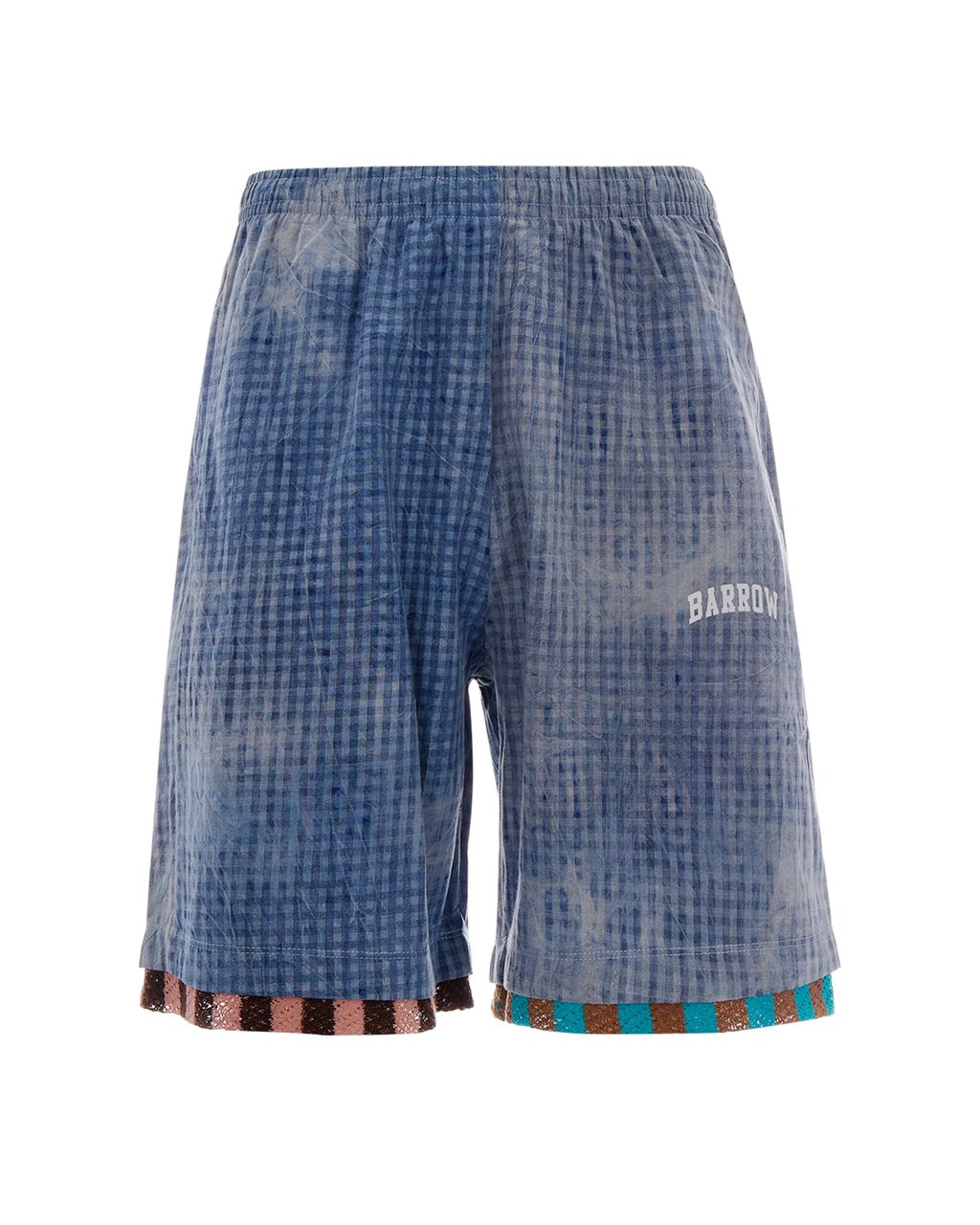 Barrow Regular Fit Bermuda Shorts in Light Blue Check Blauw