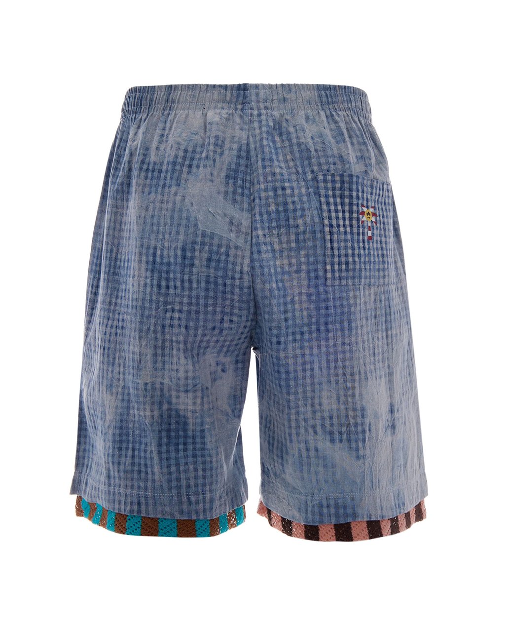 Barrow Regular Fit Bermuda Shorts in Light Blue Check Blauw