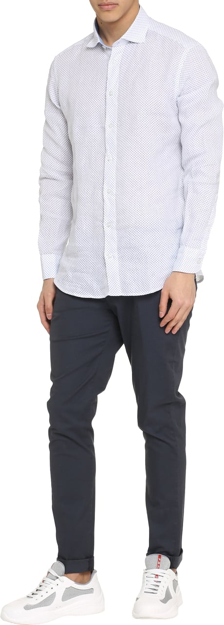 Bastoncino Printed cotton shirt Wit