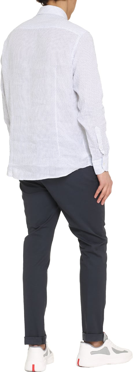Bastoncino Printed cotton shirt Wit
