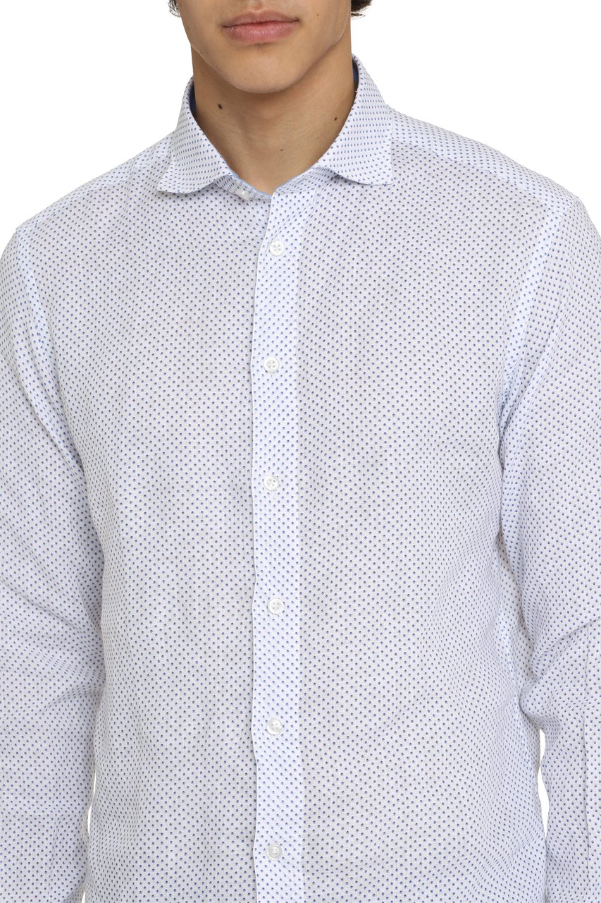 Bastoncino Printed cotton shirt Wit