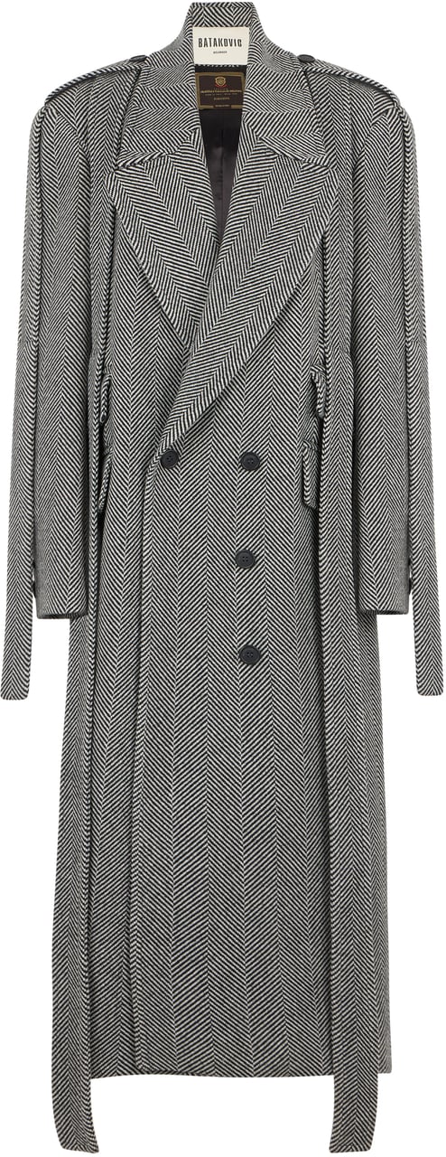 Batakovic Long wool coat Grijs