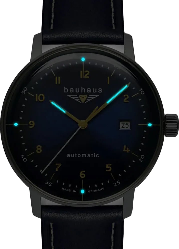 Bauhaus 2064-3 Dessau automatisch horloge Blauw