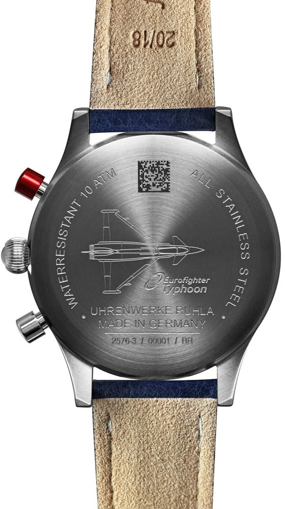 Bauhaus 2576-3 Aviation Eurofighter Typhoon horloge Blauw