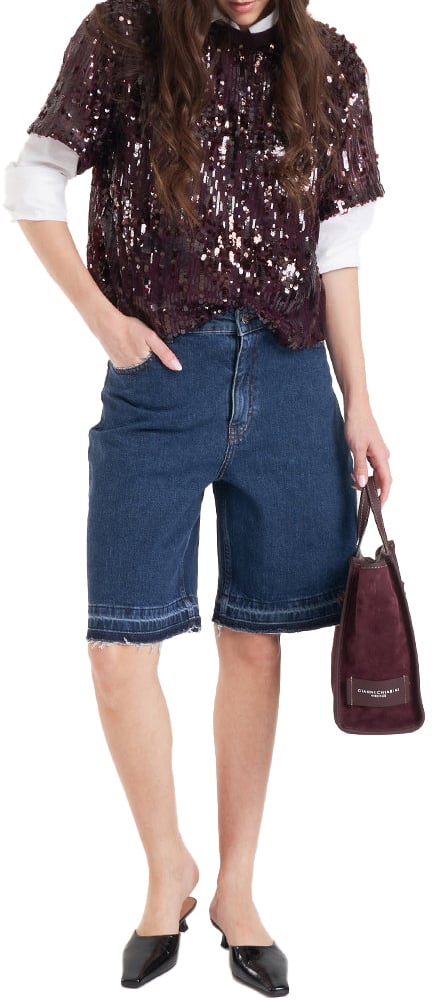 Baum Und Pferdgarten Sequined t-shirt 'Juli' Paars