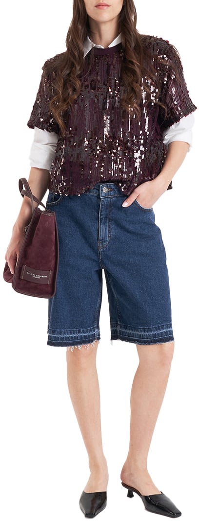 Baum Und Pferdgarten Sequined t-shirt 'Juli' Paars