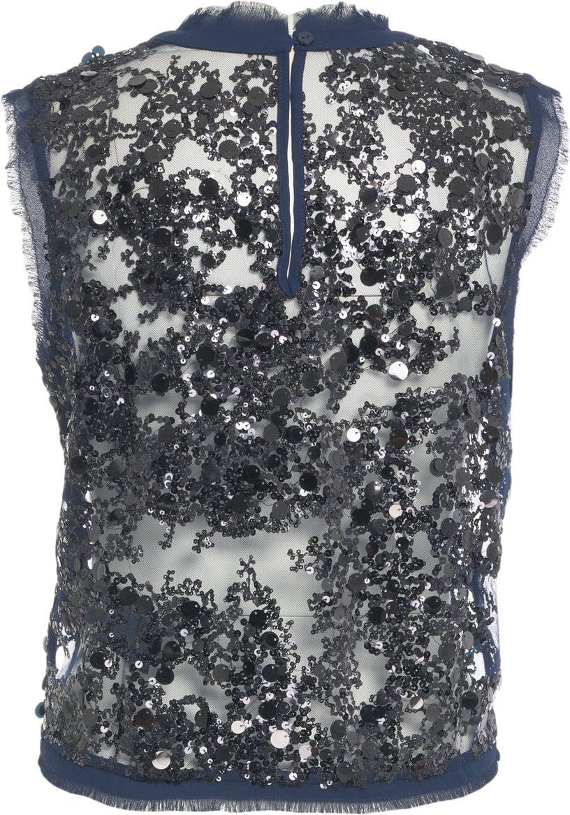 Baum Und Pferdgarten Top with sequins 'Manira' Blauw