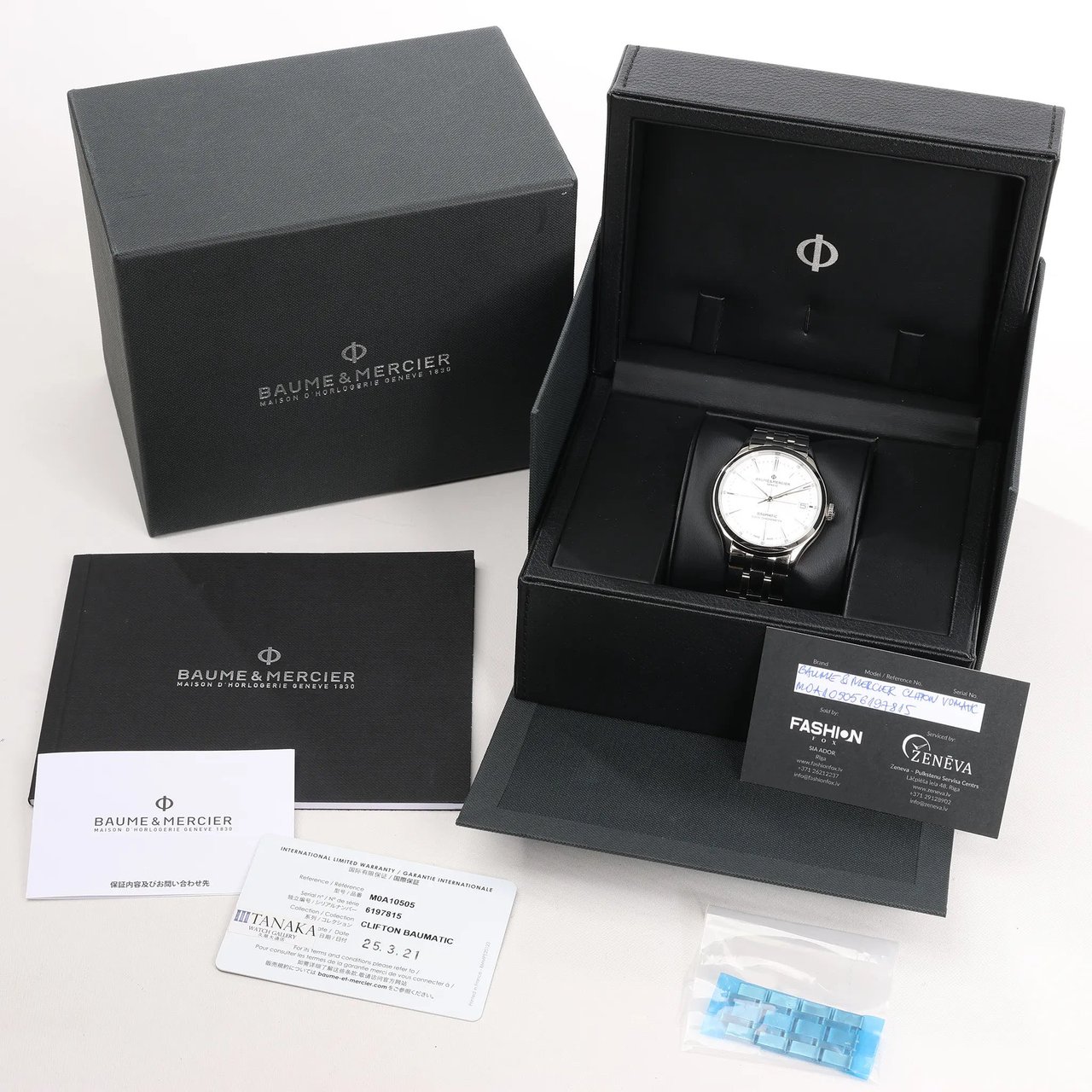 Baume & Mercier Baume & Mercier Clifton Vomatic M0A10505 6197815 SS AT Watch with White Dial Divers