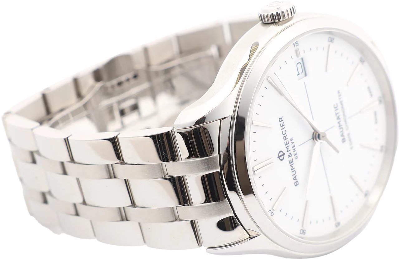 Baume & Mercier Baume & Mercier Clifton Vomatic M0A10505 6197815 SS AT Watch with White Dial Divers