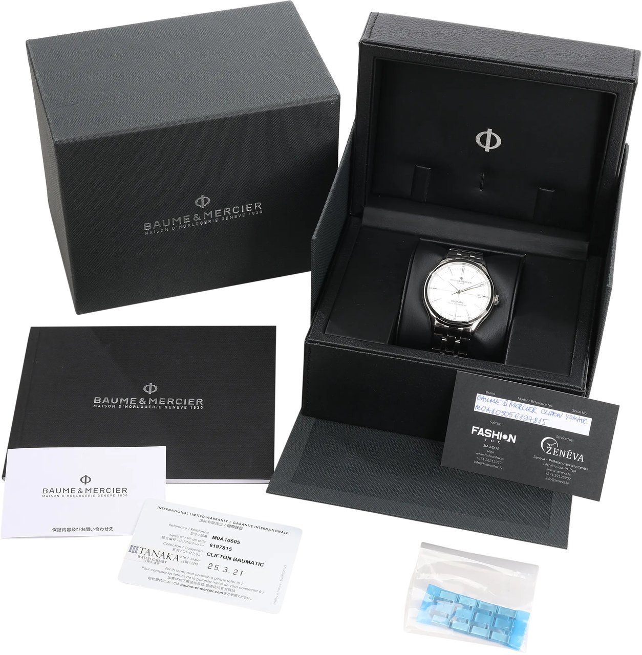 Baume & Mercier Baume & Mercier Clifton Vomatic M0A10505 6197815 SS AT Watch with White Dial Divers