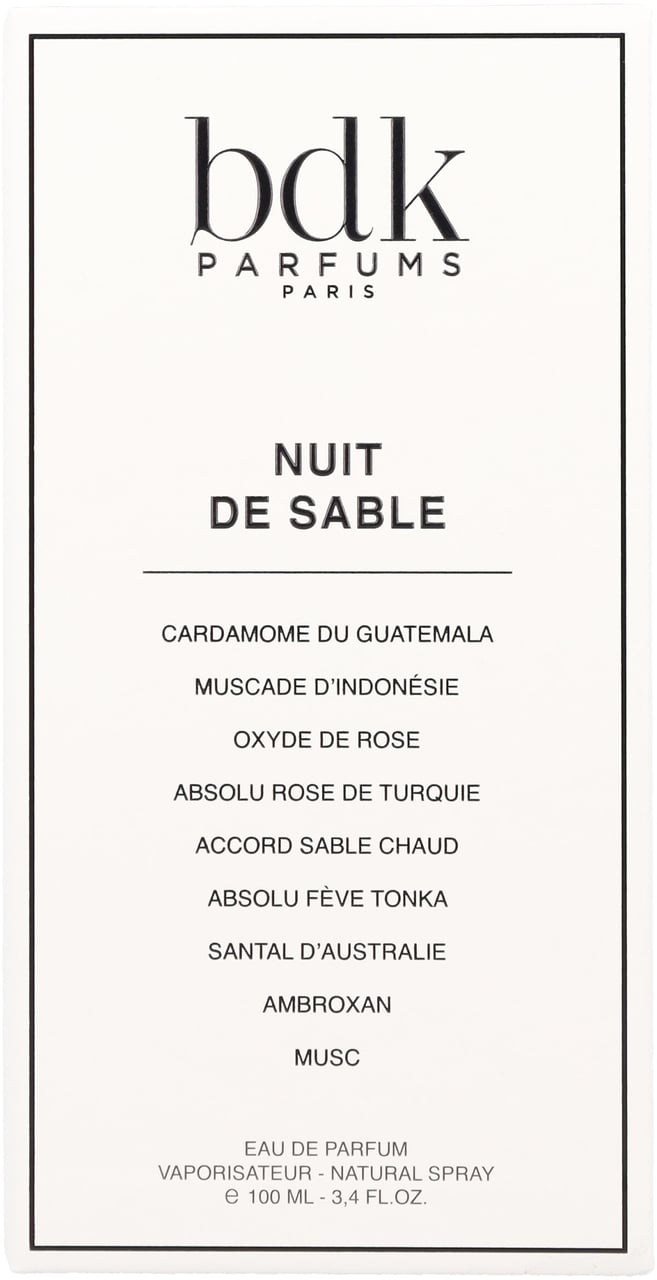 BDK Edp 100Ml Nuit De Sable Neutraal