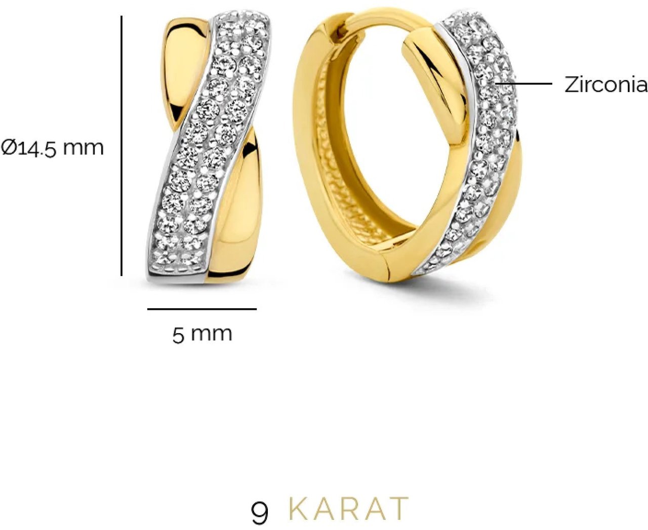 Beloro Jewels Monte Napoleone - Oorbellen - Goud Goud
