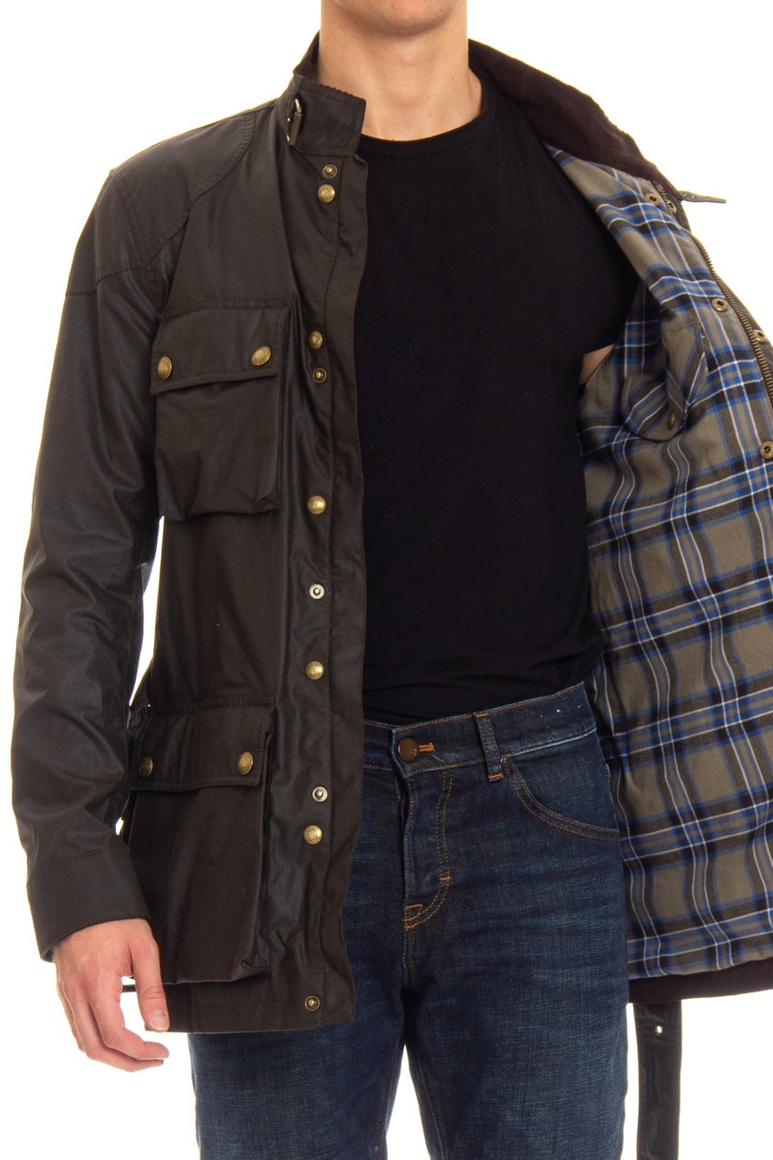 Belstaff Trialmaster Waxed Cotton Field Jacket Zwart
