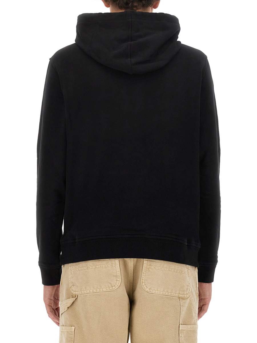 Belstaff Regular Fit Cotton Logo Hoodie Zwart