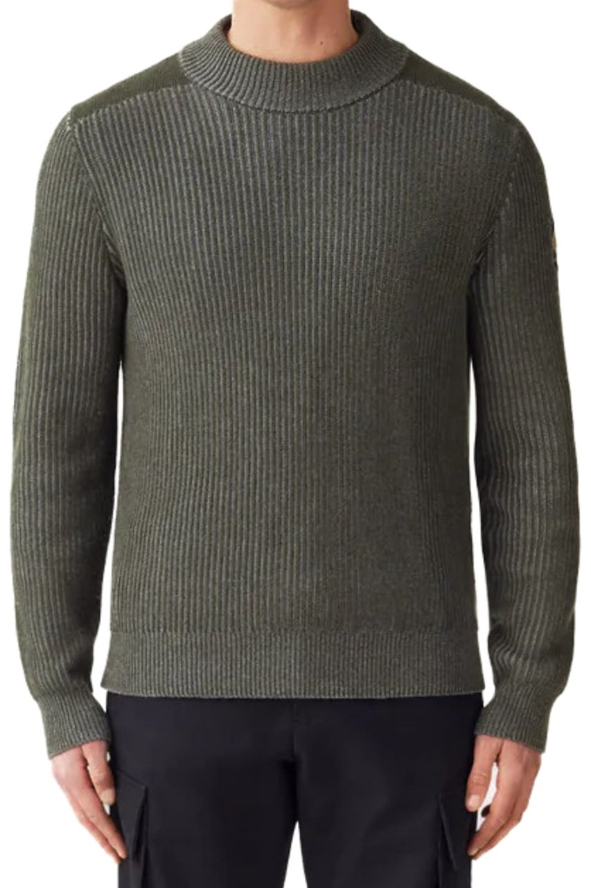 Belstaff Stanley Wool-Cotton Turtleneck Sweater Grijs