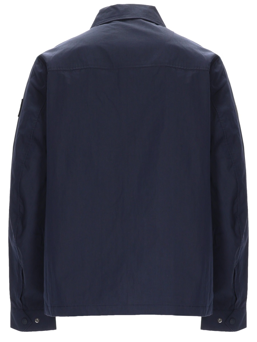 Belstaff Cargo Cotton-Blend Zippered Overshirt Zwart