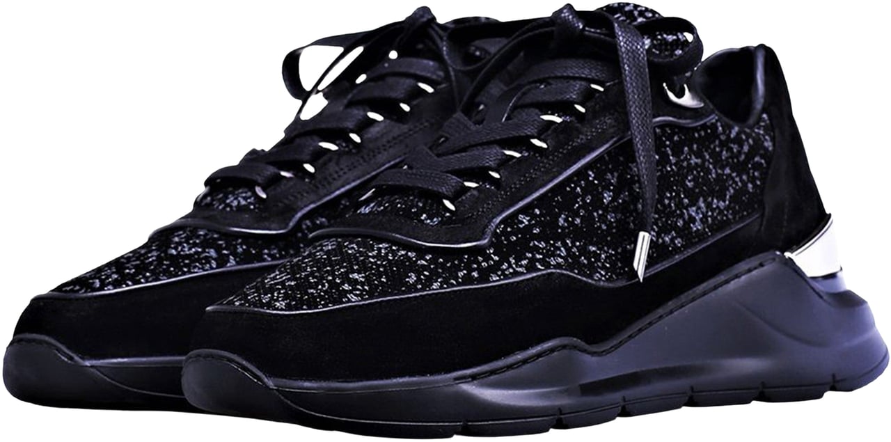 Benjamin Berner Hector Runner Galaxy Waxed Suede Sneaker Zwart