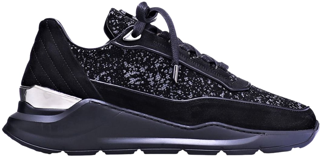 Benjamin Berner Hector Runner Galaxy Waxed Suede Sneaker Zwart