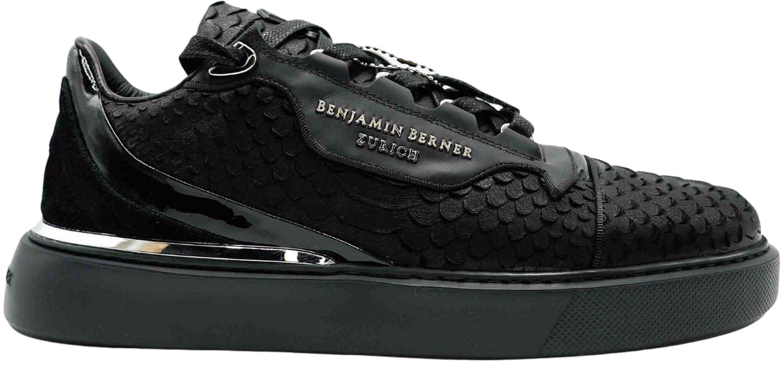 Benjamin Berner Python Cutt Matt Nappa Sneaker Zwart