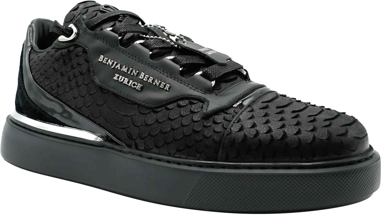 Benjamin Berner Python Cutt Matt Nappa Sneaker Zwart