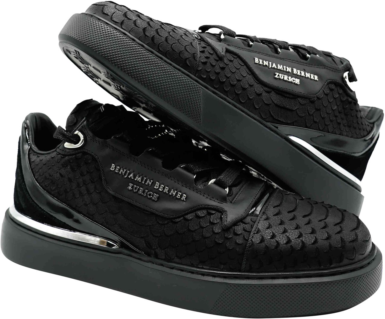 Benjamin Berner Python Cutt Matt Nappa Sneaker Zwart