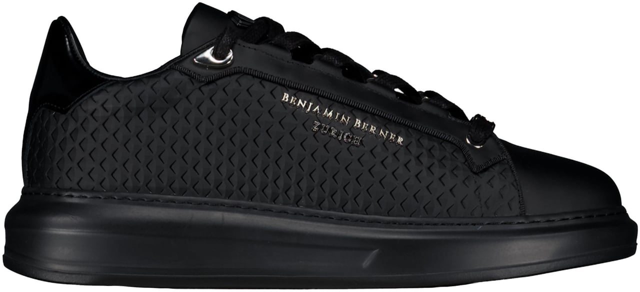 Benjamin Berner Benjamin Berner Rhombus Embossed Sneakers Zwart Bnj20190688 Zwart
