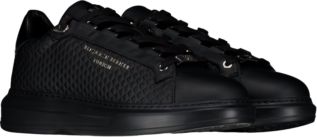 Benjamin Berner Benjamin Berner Rhombus Embossed Sneakers Zwart Bnj20190688 Zwart
