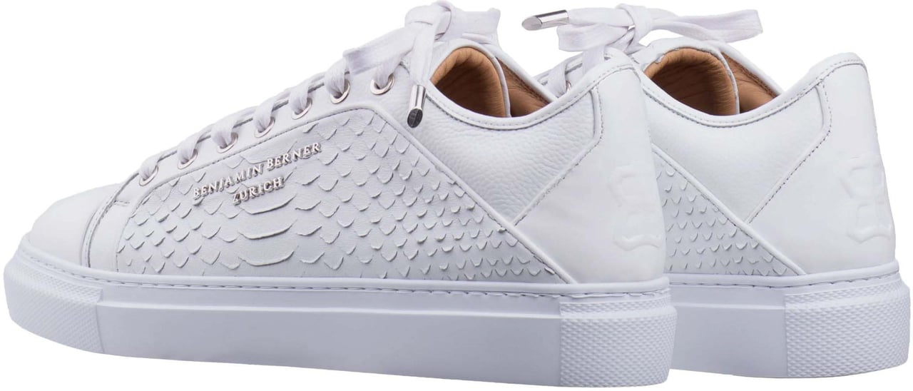 Benjamin Berner Benjamin Berner Python Cut Sneakers Wit Bnj22010444 Wit