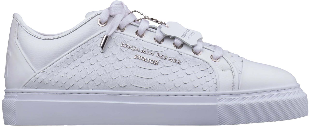 Benjamin Berner Benjamin Berner Python Cut Sneakers Wit Bnj22010444 Wit