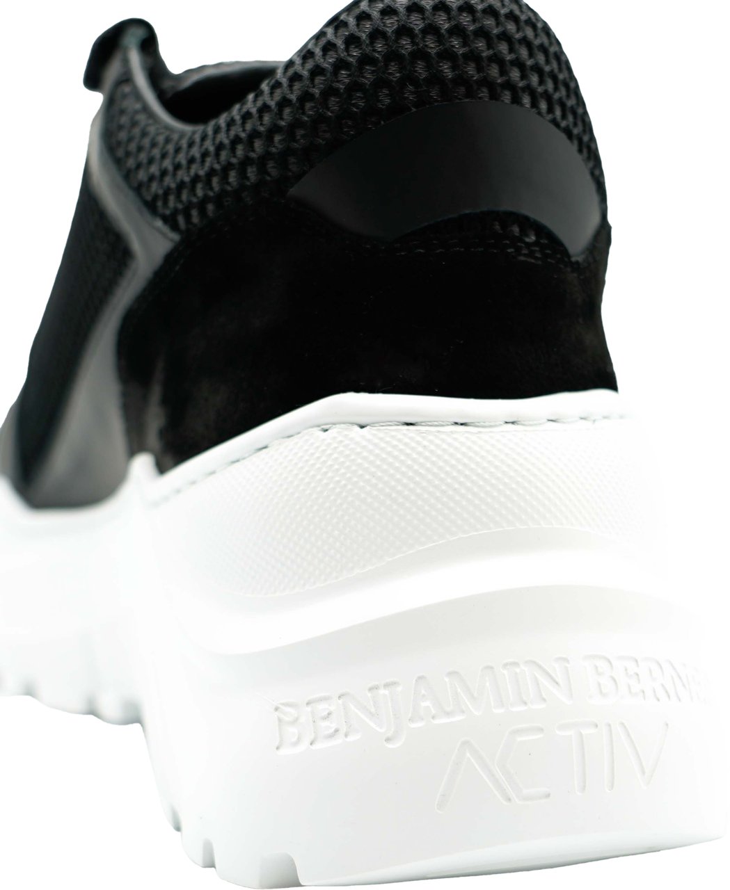 Benjamin Berner Black Matt Nappa Sneakers Zwart
