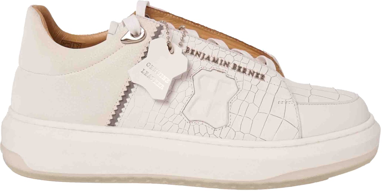 Benjamin Berner Benjamin Berner Theo Sneakers Wit Theo Crocodile Wit