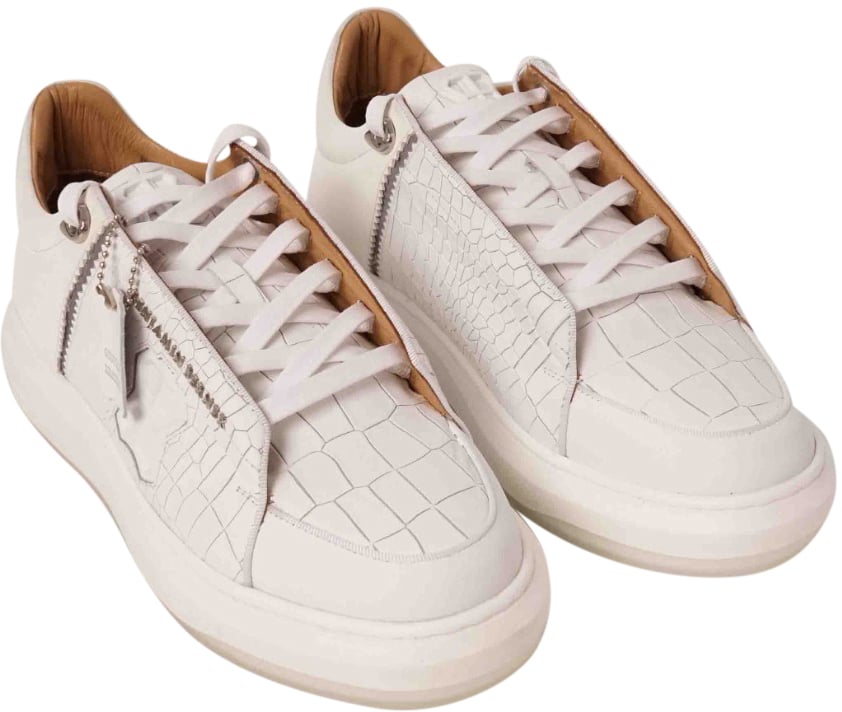 Benjamin Berner Benjamin Berner Theo Sneakers Wit Theo Crocodile Wit