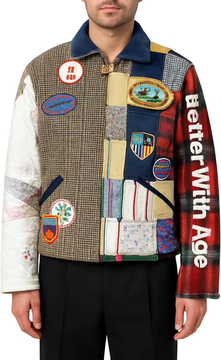 Better With Age MOTOR CITY BLANKET JACKET MULTI Grijs
