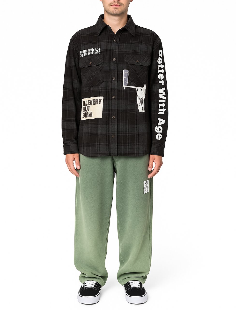 Better With Age MUIR REPAIR FLANNEL MULTI Zwart