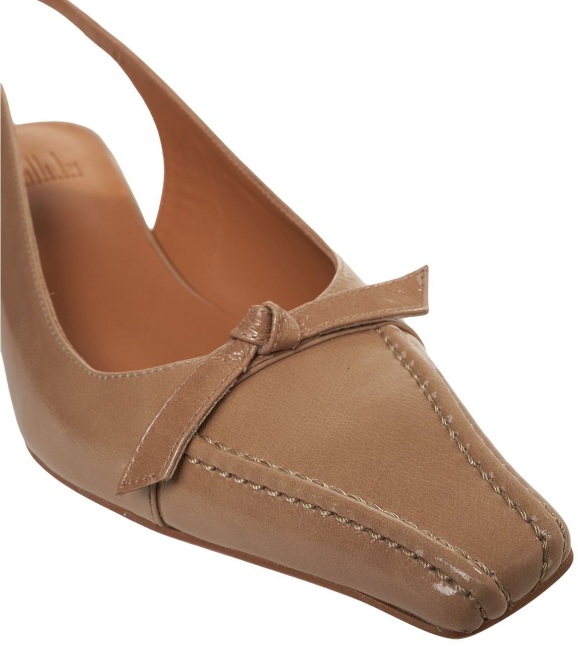 Billi Bi Leather slingbacks Beige