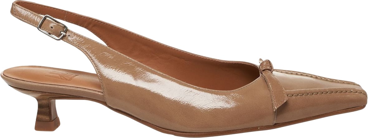 Billi Bi Leather slingbacks Beige
