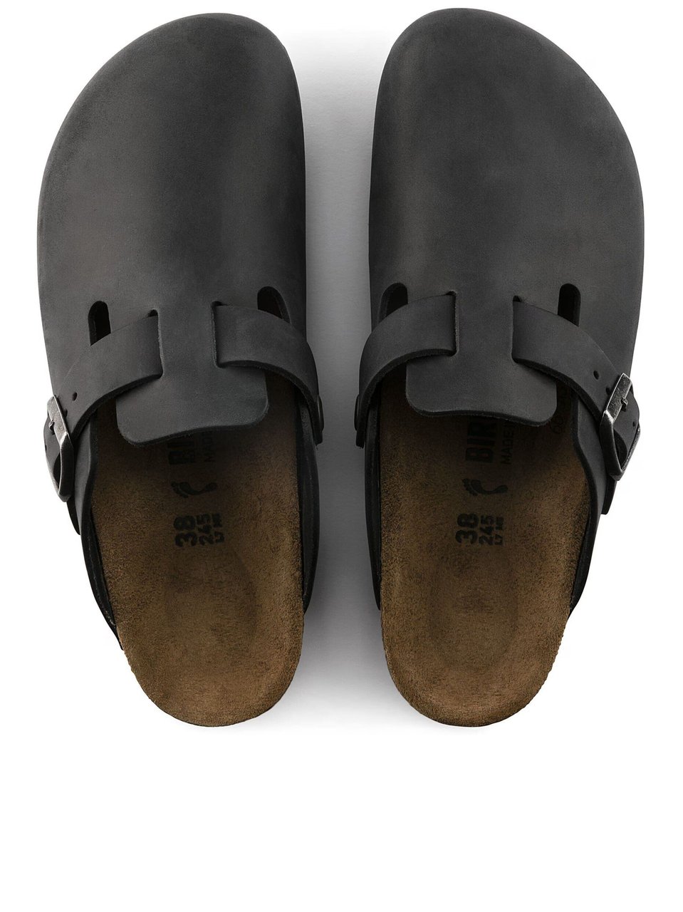 Birkenstock Seamless Black Nubuck Slip-On Shoes with Adjustable Strap Zwart