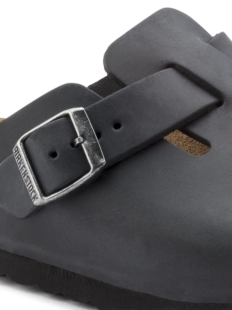 Birkenstock Seamless Black Nubuck Slip-On Shoes with Adjustable Strap Zwart