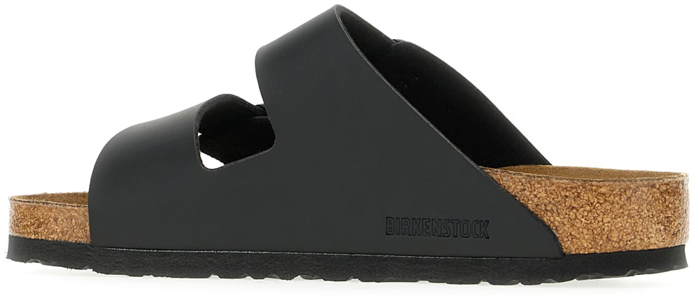 Birkenstock Birkenstock Black leather Arizona sandals Zwart