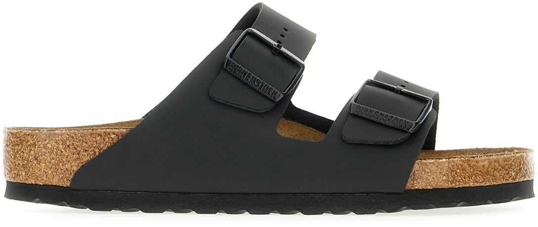 Birkenstock Birkenstock Black leather Arizona sandals Zwart