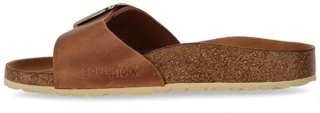 Birkenstock BIRKENSTOCK MADRID BIG BUCKLE COGNAC SANDAL Bruin