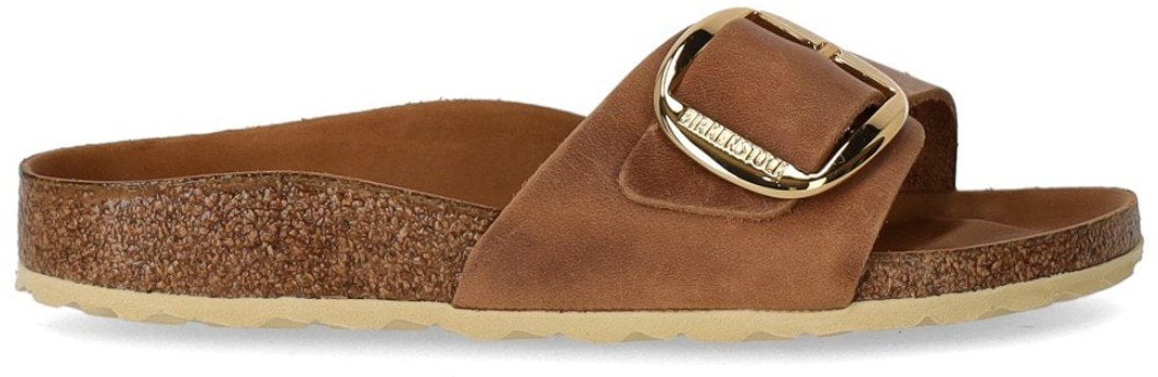 Birkenstock BIRKENSTOCK MADRID BIG BUCKLE COGNAC SANDAL Bruin