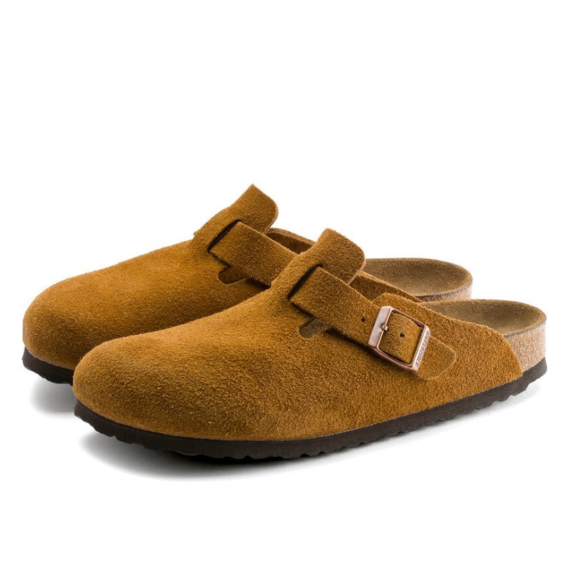 Birkenstock Birkenstock Boston Soft Footbed Suede Mink Bruin