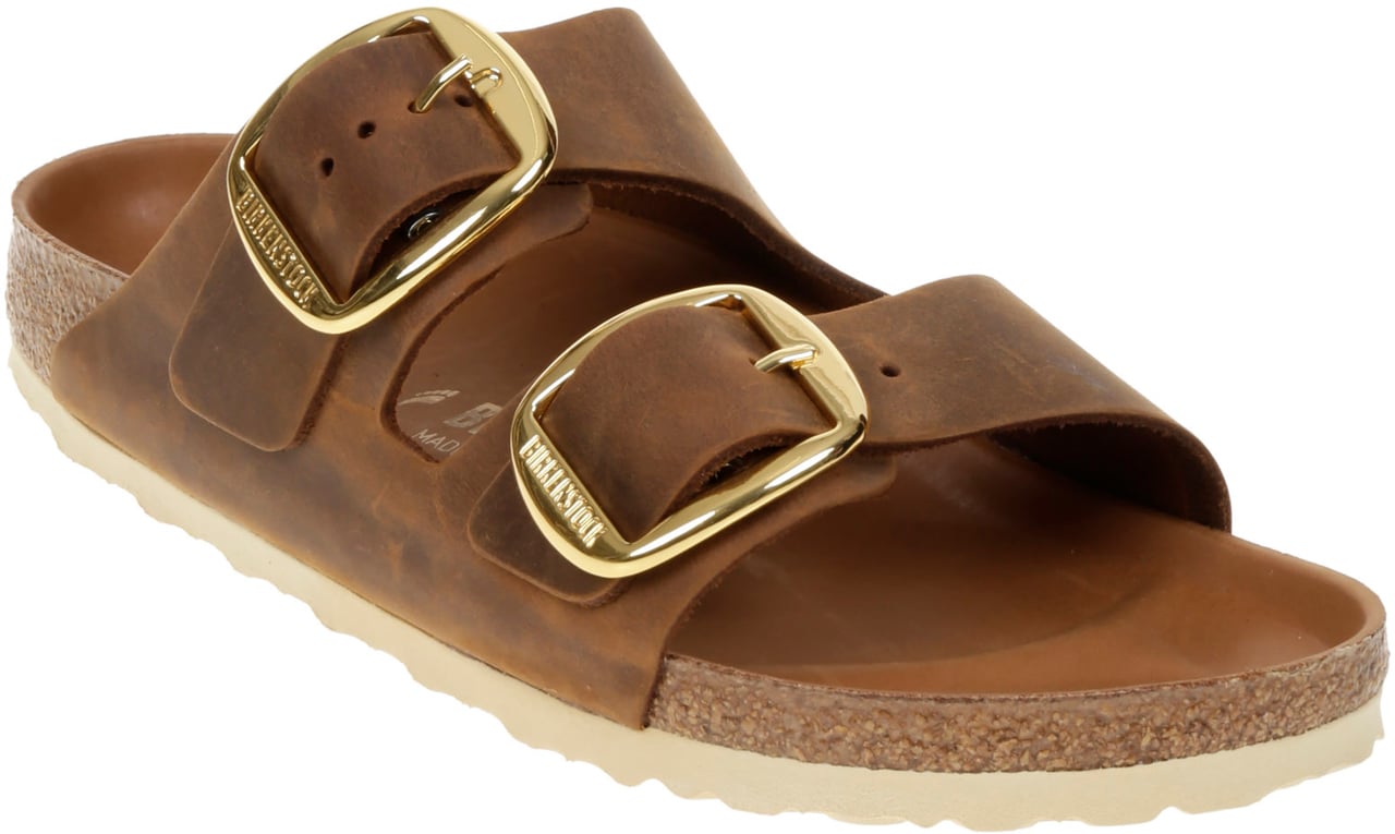 Birkenstock Flat Shoes A Cognac Bruin