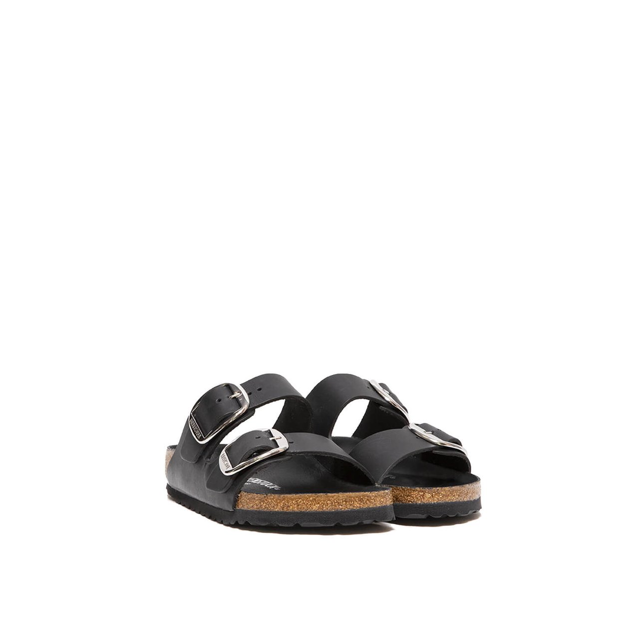 Birkenstock Sandalo Arizona Big Buckle in pelle nera Zwart