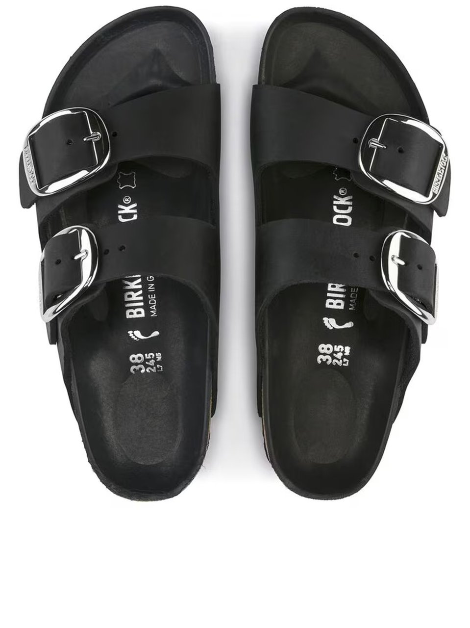 Birkenstock Arizona Big Buckle Slip On Sandals Grijs