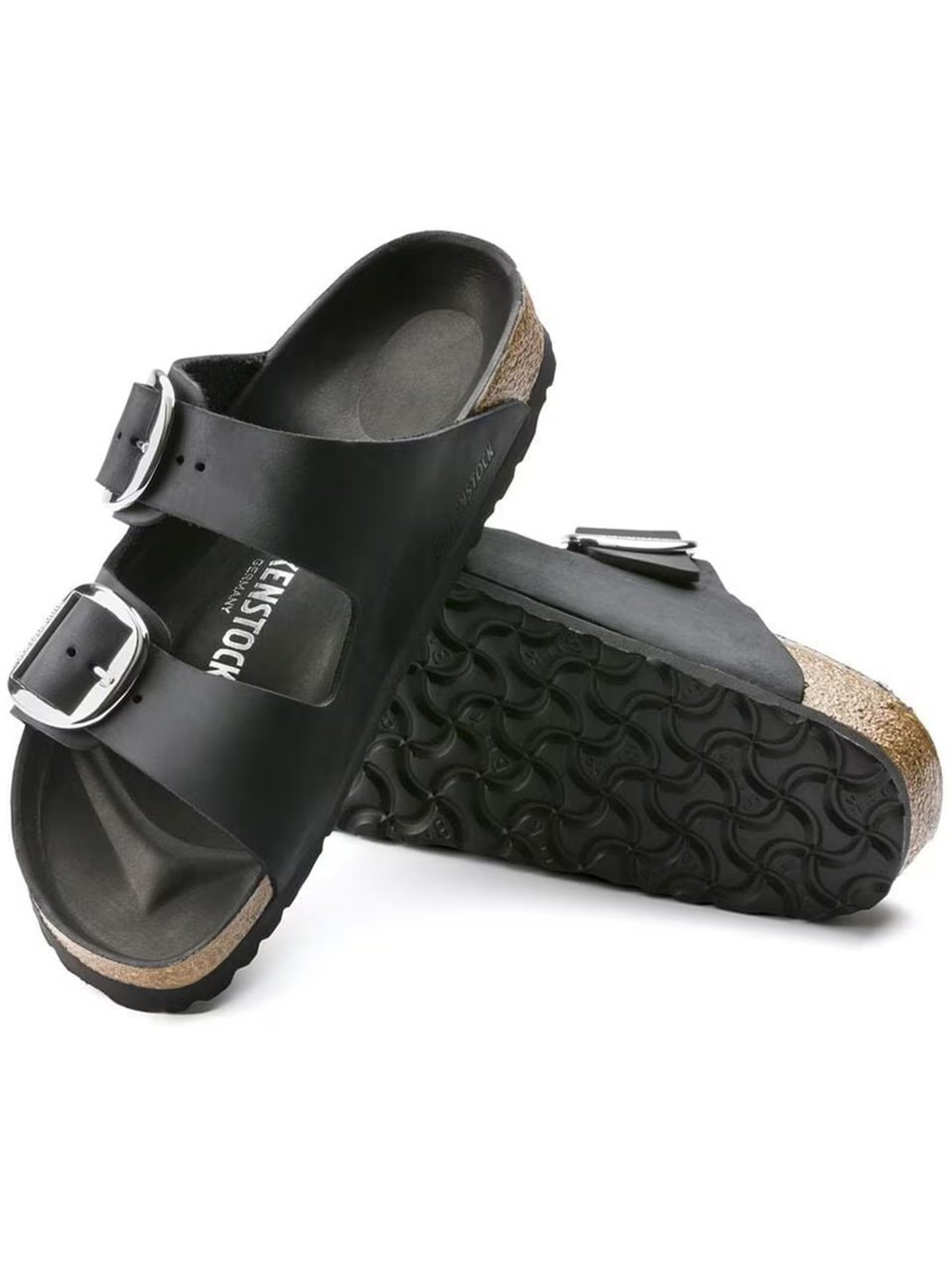 Birkenstock Arizona Big Buckle Slip On Sandals Grijs
